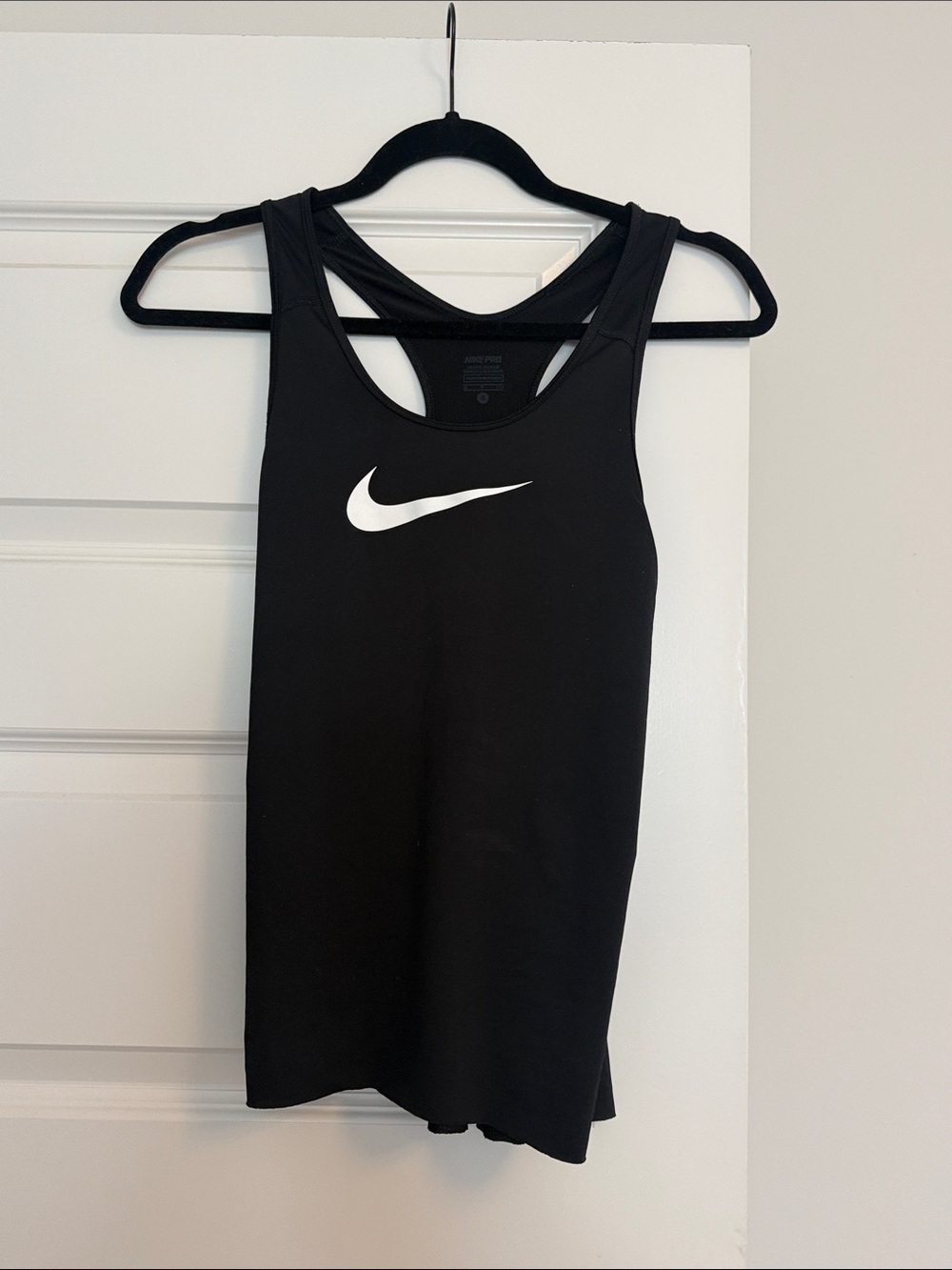 Nike Black Tank Top with White Swoosh